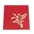 thumbnail image 4 of WRITWAA 2Pcs 5.9 x 5.9 Inch Daffodil Up Cards for Fathers Day Greetings Handmade Floral, 4 of 4