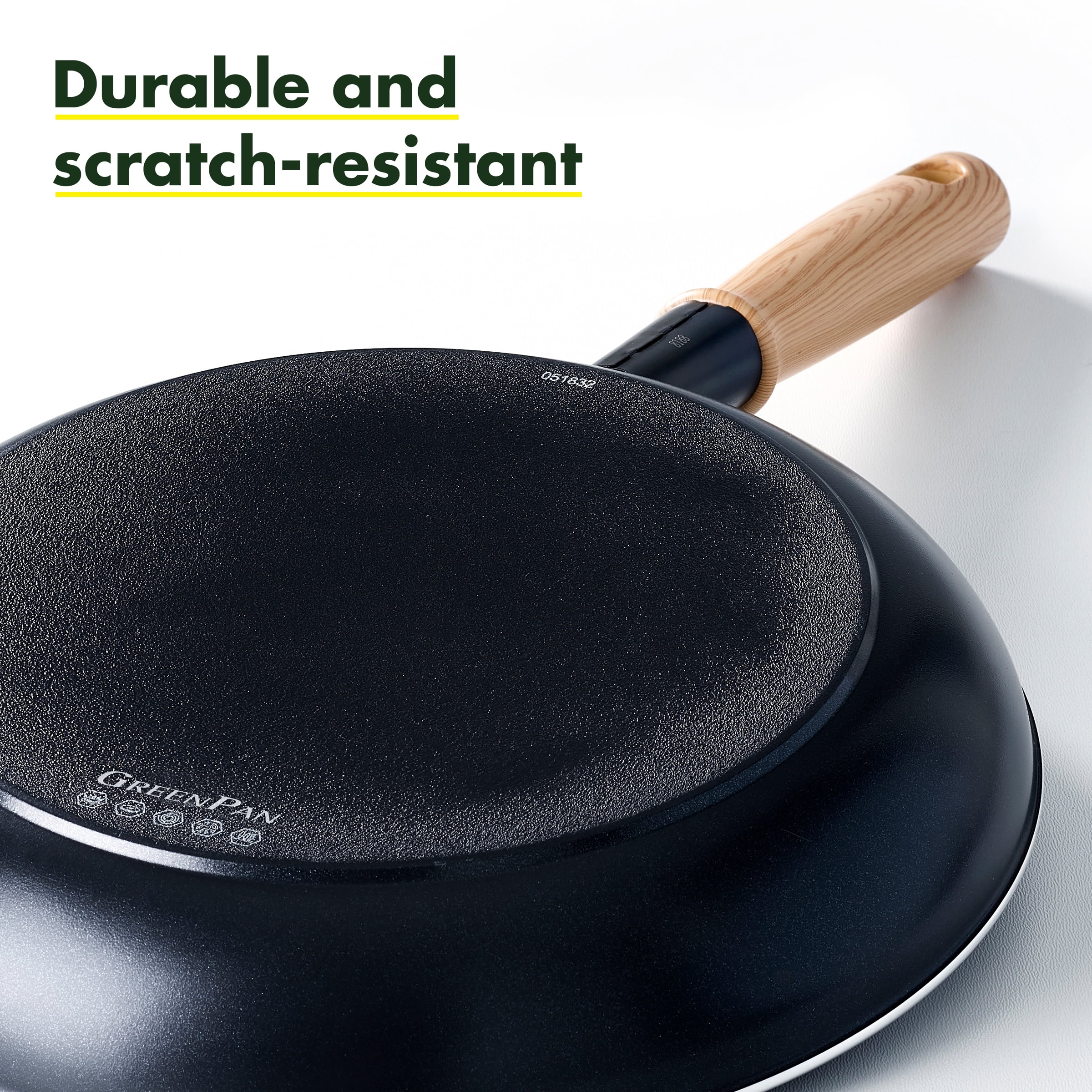 GreenPan Hudson Healthy Ceramic Nonstick, 9.5 in. and 11 in. Frying Pan  Skillet Set in Forest Green CC005395-001 - The Home Depot