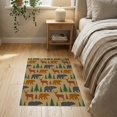 thumbnail image 3 of ODIKA 2'x3' Washable Accent Rug Motifs Mens Decorations Reindeer Lone Southwestern Cabin Wildlife Cowboy for Bedroom, Nursery, RV, Pet Friendly, Bedside Mat, 3 of 7