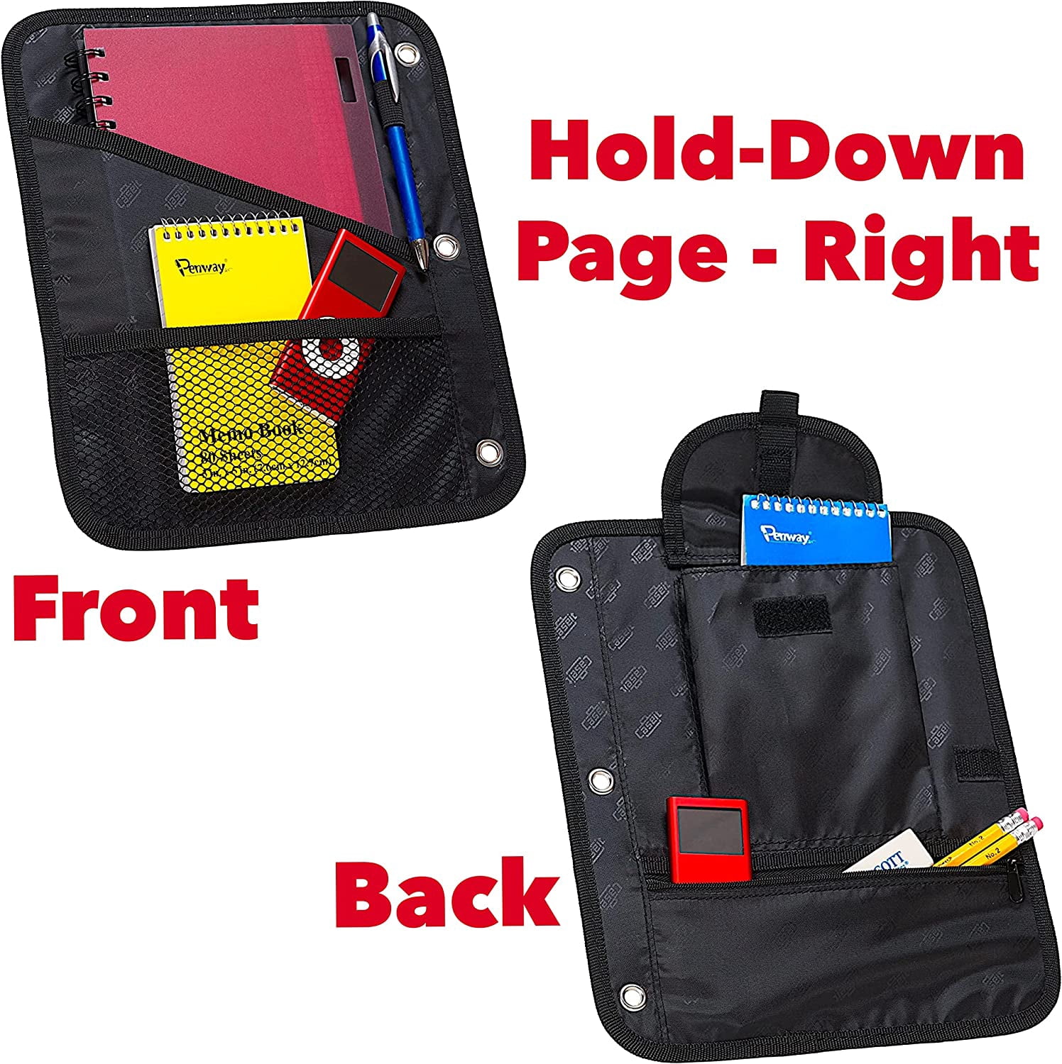 Case-it The Dual 2-in-1 Zipper Binder - Two 1.5 Inch D-Rings - Includes Pencil Pouch - Multiple Pockets - 600 Sheet Capacity - Comes with Shoulder Strap - Deep Purple Dual-101
