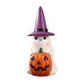 thumbnail image 2 of Halloween Night Light Witch Hat Ghost Resin 5.1in Warm LED Tabletop Ornament by OVFUIZ, 2 of 7