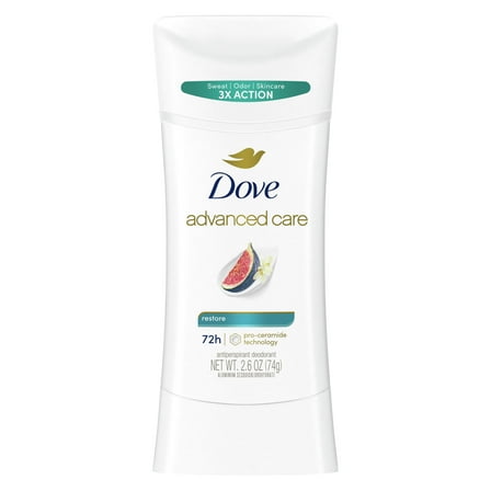 Dove Advanced Care Antiperspirant Deodorant Stick for Women Restore, 2.6 oz