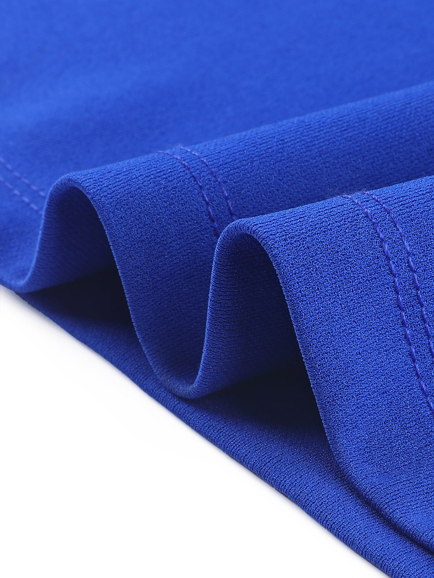 DARING DIVA Boat Neck Half Sleeve Pleated Business Elegant Dresses XS Royal blue