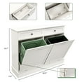 TCHOMENY Tilt Out Trash Double Trash Can with Drawer and