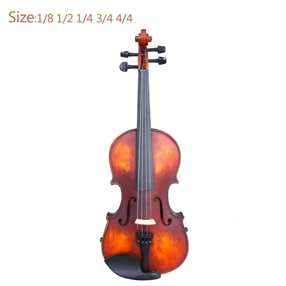 New 3/4 Acoustic Violin for Kids Boys Girls, Solid Wood Violin Acoustic Starter Kit with Violin Fiddle Case, Bow, Rosin, Shoulder Rest, Electronic Tuner, Brown Violin Outfit Set for Beginners Students