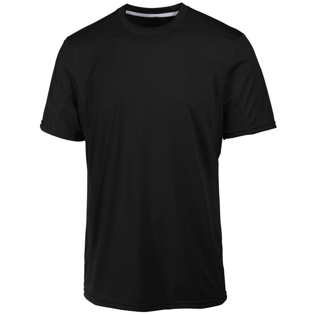 Camiseta básica de rendimiento de ideología para hombre, negro, extragrande