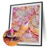 Cuadros Decorativos Concha 5D DIY redondo taladro completo diamante pintura bordado Kits punto de cruz JShteea Nuevos Originales