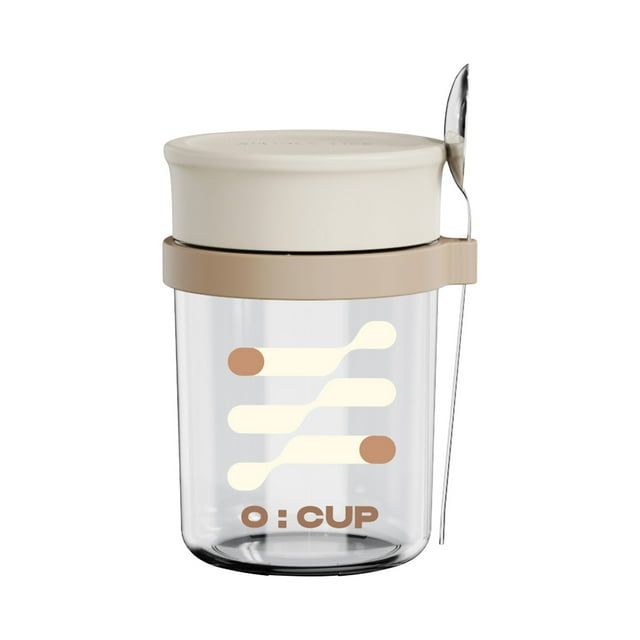 EARKITY Airtight Glass Jars, Glass Containers Jars, Overnight Oats Jars, Overnight Oats Containers with Lids and Spoons, Clear Food Storage Canister, Large Capacity Airtight Jars for Milk, Cereal