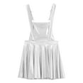 thumbnail image 4 of TiaoBug Costume de Danse Jazz Disco pour Filles Enfants Robe Salopette Métallique Réglable Robe Évasée pour Carnaval Argent 10, 4 of 6