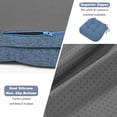 thumbnail image 4 of Baibu Kitchen Chair Cushions Memory Foam 3.5" Thick Dual-layer Seat Cushions Dining Chair Pads, Set of 2, Blue, 4 of 8