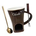 thumbnail image 3 of Taza para fondue de chocolate, vela de té, olla para derretir chocolate con tenedor y cuchara de café, utensilios de cocina, 3 of 7