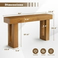 thumbnail image 6 of Haverchair 63" Long Entryway Console Tables, Wood Farmhouse Sofa Behind Couch Table with Thickened Base, Large Hallway Accent Furniture Table for Living Room, Entrance, Foyer, 6 of 8
