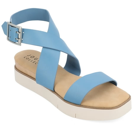 

Journee Collection Womens Havalee Tru Comfort Foam Buckle Platform Sandals