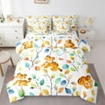 thumbnail image 2 of 7-Piece Cartoon Tiger Bedding Comforter Sets Watercolor Floral Bed in a Bag, Botanical Plants Queen Bedding Sets Jungle Animal Comforter Set, Tropical Leaves Bedding Sets & Collections, 2 of 5