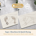 thumbnail image 3 of ComfiTime Stone Bath Mat, Super Absorbent & Fast Drying Diatomaceous Earth Shower Mat, None Slip Drying Mat for Bathroom Floor/Kitchen, Easy to Clean Bathroom Mat, White, 3 of 13