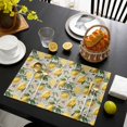 thumbnail image 3 of Summer Yellow Lemon Placemats Set of 4, Beige Vintage Pastoral Watercolor Placemats for Dining Table, Place Mats for Kitchen Tabletop, Waterproof Wipeable Dining Table Mats Set, 3 of 9