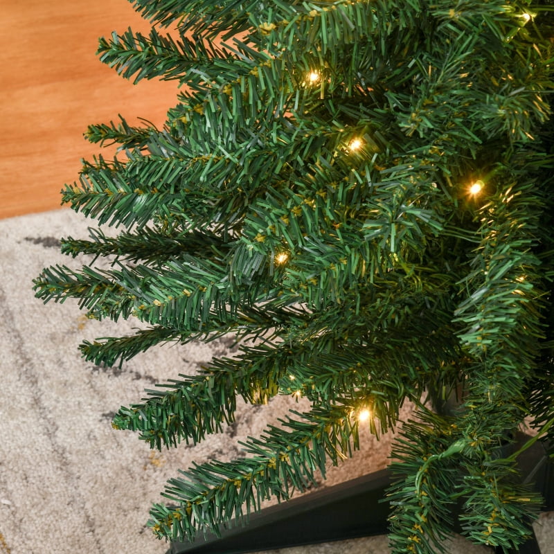 Alvantor Pre-Lit Pencil Christmas Tree with 200 LED Lights and 499 Tips, Slim Noble Fir 7' Green