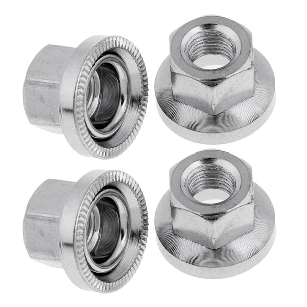 Paquete de 4 Tuercas de Eje de Brida Grande de Cubo de Rueda Trasera de Bicicleta de Acero Inoxidable M9 de 9 Mm Macarena Tuerca del eje de la rueda de bicicleta