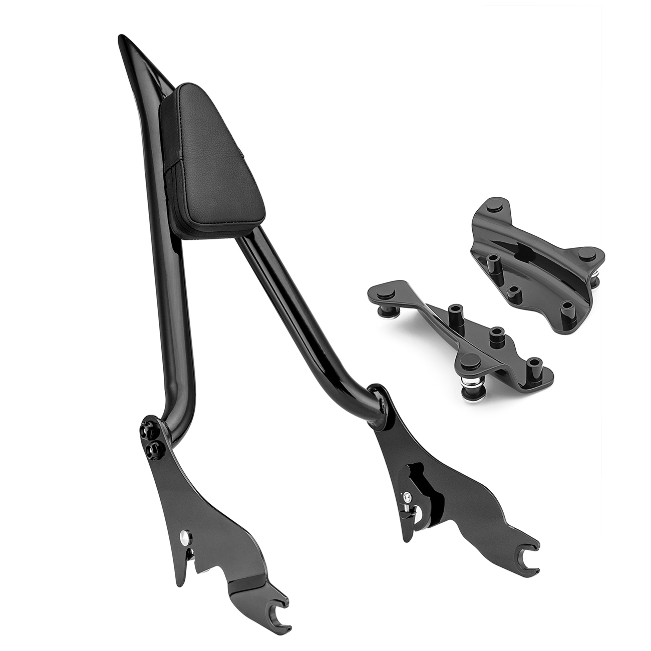 WEISEN Powder Coated Black 22" Tall Motorcycle Backrest Sissy Bar