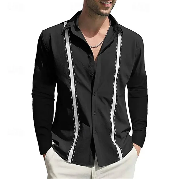 Camisa de solapa con estampado 3D de color sólido para hombre, nuevos diseños de diseñadores creativos de moda, ropa cómoda y de alta calidad