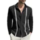 thumbnail image 1 of Camisa de solapa con estampado 3D de color sólido para hombre, nuevos diseños de diseñadores creativos de moda, ropa cómoda y de alta calidad, 1 of 6
