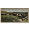 thumbnail image 5 of Drsoum Large 20x40in Natural Framed Vintage Landscape Wall Art Village Classic Wall Prints Modern Farmhouse Bedroom Hallways Living rooms Office Decor, 5 of 6