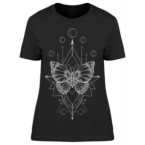 Symmetric Butterfly And Triangle T-Shirt Women -Image by Shutterstock, Female Large