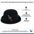 thumbnail image 5 of Kenny K  Wool High Derby Hat with Grosgrain Hatband (Men), 5 of 5