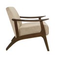 thumbnail image 4 of OakvillePark Saxon Velvet Fabric Upholstered Accent Chair, Light Brown, 4 of 7