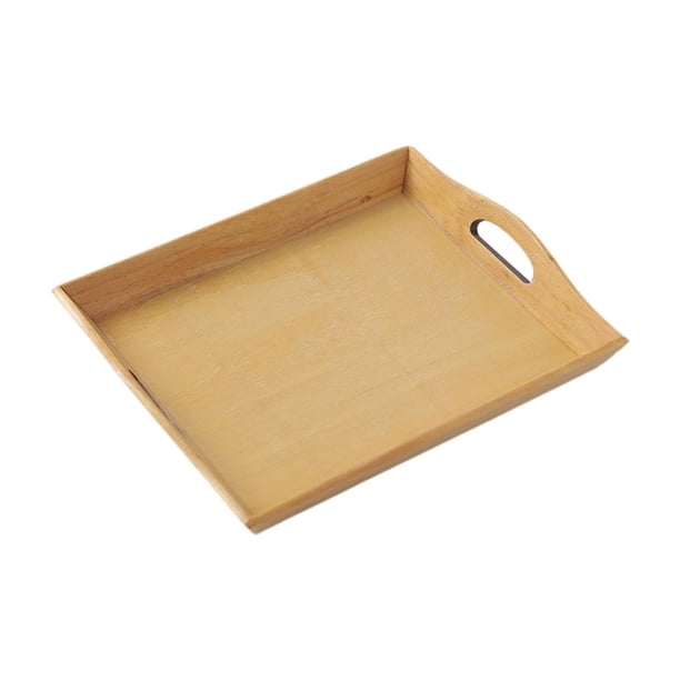 Bandeja para Servir de Madera, Mesa de Centro, Bandeja Portátil Moderna para Aperitivos, Bandeja de Almacenamiento de Madera para Sala de Estar, Bar,