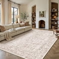 thumbnail image 3 of BERTHMEER 10'x12' Area Rugs for Living Room Dining Room Bedroom Farmhouse Office Large Rug Distressed Vintage Washable Traditional Non Slip Brown Rugs Carpets, 3 of 8