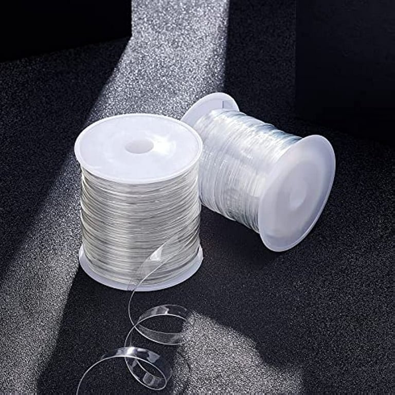 2 Rolls Clear Elastic Strap 0.24/0.31 Width 32.8 Yards Total Transparent  Elastic Band High Flexibility Clear Elastic for DIY Shoulder Bra Clothes