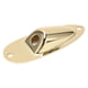 thumbnail image 1 of Boat Style Socket Plate Guitar Jack Plate Electric Guitar Jack Plate Input Output Socket Boat Style Instrument Accessory With Screw Gold ANGGREK AH2820, 1 of 8