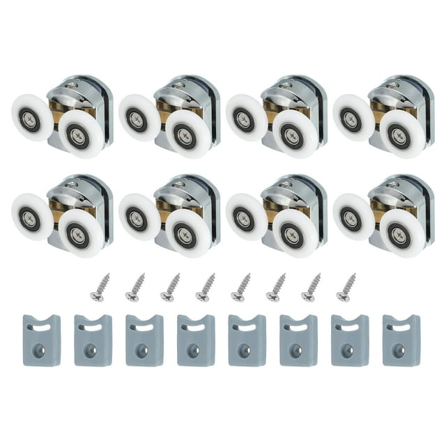 Uxcell Double Shower Door Rollers Copper Top Wheels Pulleys Guide 8 25mm
