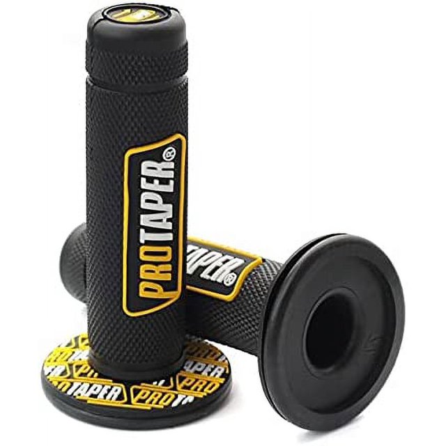 Empuñadura de manillar de goma para freno de Gel de motocicleta, 7/8 'para Yamaha Moto Crf Exc YZF Protaper Pro Taper Moto Cross Pit Bike - 7, amarillo