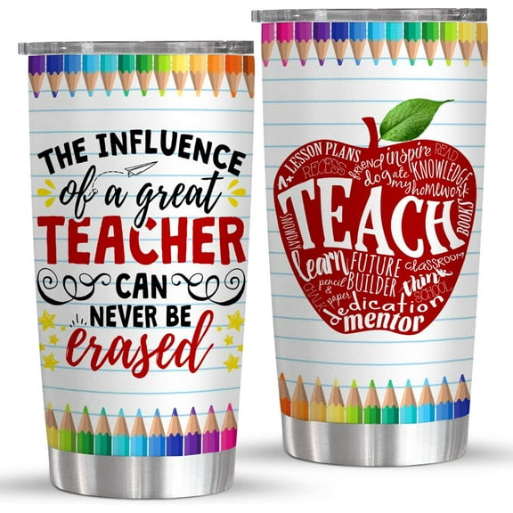 Teachers Day Gifts For Her, Him, Teacher Appreciation, Thank You Gifts From Students, Teacher Graduation Gifts, Birthday Gifts For Teacher, 20oz Stainless Steel Tumbler