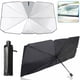 thumbnail image 1 of Parasol plegable para parabrisas de coche, de tela de titanio plateado (65 x 125 cm), 1 of 5