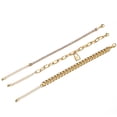 thumbnail image 1 of HOARBOEG Thick Chain Lock Anklet Micro-inlaid 3-layer Lock Pendant Multi-layer Anklet, 1 of 8