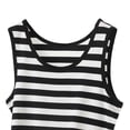 thumbnail image 5 of RYDCOT Summer Crew Neck Striped Tank Tops for Women Casual Sleeveless Basic Modal Loose Fitted Shirts White, 5 of 5