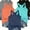 Light Gray + Black + Orange + Cyan + Sea Blue, variant on 5-Pack Women's Racerback Tank Top Summer Casual Crew Neck Basic Sleeveless Shirts, XL
