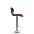 thumbnail image 3 of CorLiving Remi Modern Faux Leather Square Tufted Adjustable Swivel Indoor Bar Stools, Red (Set of 2), 3 of 7