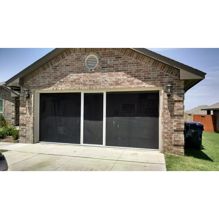 Lifestyle® Screens 6' W x 7' H Garage Door Screen with White Frame, White Superscreen & Passage Door Lifestyle® Screens 6' W x 7' H Garage Door Screen with White Frame, White Superscreen & Passage Door