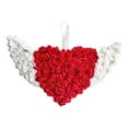 thumbnail image 3 of Corona de amor para el Día de San Valentín, guirnalda en forma de corazón, decoración de rosas artificiales, corona Floral para puerta de pared,, 3 of 9