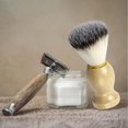 thumbnail image 3 of Brocha de afeitar para hombre, mango de madera para peluquería, apta para el día del padre, regalo para novio, herramientas de seguridad para afeitado en húmedo para hombres., 3 of 5