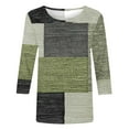 thumbnail image 4 of LiMoi Summer Tops for Women Floral Women's 3/4 Sleeve T Shirts Plus Size T Shirts Women 3/4 Sleeve Color Block Shirts for Women Plus Size New Arrivals, 4 of 5