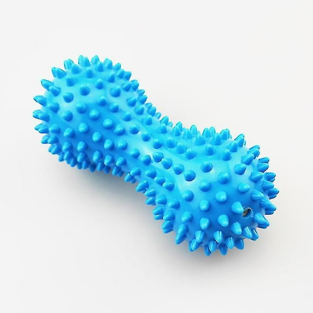 rodillos de masaje para pies con forma de erizo, para aliviar el dolor muscular de brazos y pies (azul)