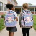thumbnail image 2 of Pzuqiu Mermaid Scale Axolotl School Backpacks for Teen Girls 4PCS Backpack with Lunch Box Pencil Case Water Bottle Bag Kawaii Large Capacity Travel Rucksack Sport Bookbag for Elementary Students, 2 of 7