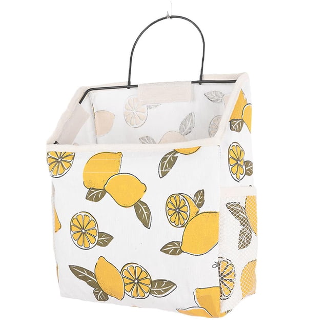 Bolsa De Almacenamiento Impermeable De Gran Capacidad Bolsa De Almacenamiento Montada En La Pared Organizador De Guardarropa Colgante Contenedor De Almacenamiento De Lino De Algodón Con Patrón Lindo Minnieouse HA026946-01