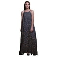 thumbnail image 1 of Bimba Bleu Marine Foncé2 Fruits Branche & Baies Rouges Chemises de Nuit pour Femmes Rayonne Imprimée Bretelles Spaghetti Lingerie de Nuit pour Femmes XXX-Large, 1 of 5