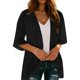 thumbnail image 2 of TaTaai 3/4 Sleeve Casual Cardigan Top, Women's Mid Length Cover Shirt, Fashion Spring Summer Blouse, Perfect for Home Work Party Use Gift, 2 of 8